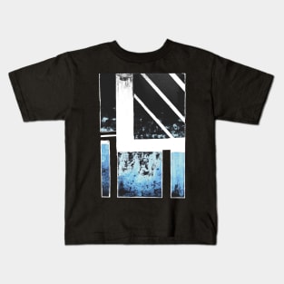 Dark Blue Sea Cityscape Kids T-Shirt